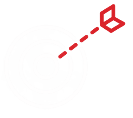 A trajectory falling away from its target