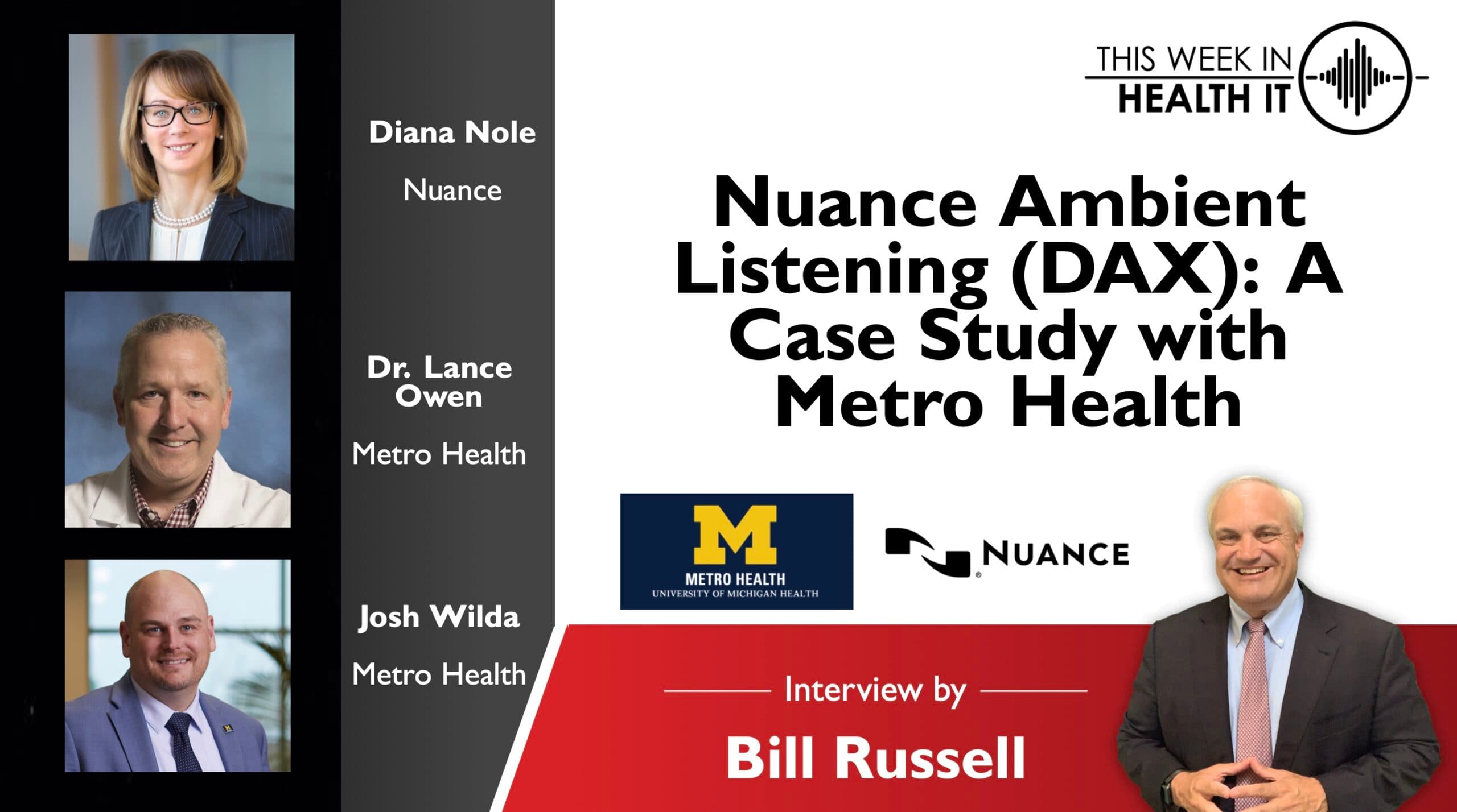 Nuance Ambient Listening (DAX): A Case Study with Metro Health