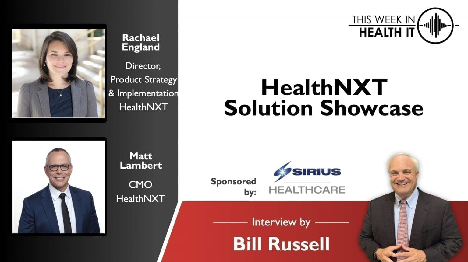HealthNXT Solution Showcase with Rachael England & Matt Lambert